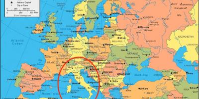 خريطة إيطاليا و أوروبا